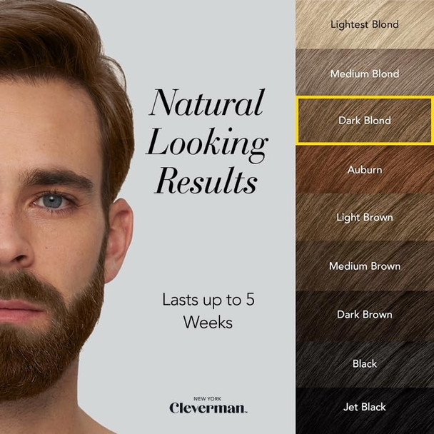 Cleverman 2 Pack - Dark Blond Hair & Beard Dye For Men X2 + 1  Energizing Face & Beard Scrub