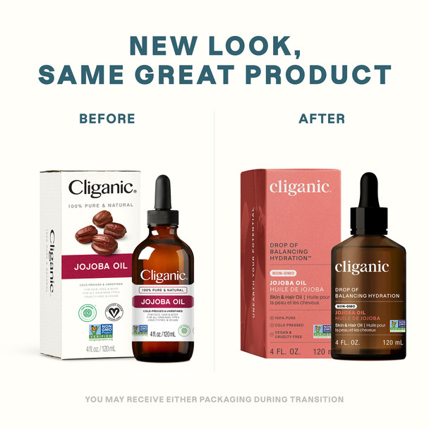 Cliganic Non-Gmo Jojoba Oil For Skin Hair & Face (8Oz)  100% Pure Natural Cold Pressed Unrefined Hexane