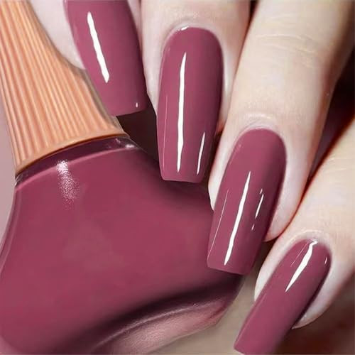 Cosmoo Rose Pink Nail Polish 12Ml Elegant Pink Quick Dry Nail Lacquer For Nail Art Varnish 0.41 Fl Oz