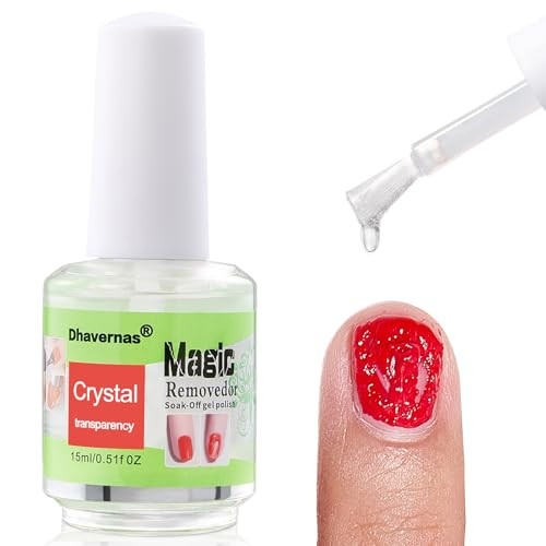 Cosmoo Gel Polish Remover For Gel Nailsprofessional Strength Fast-Acting 2-3 Minute Soak Off Magic Nail Gel Removernot Hurt Your Nails Each 0.5Oz