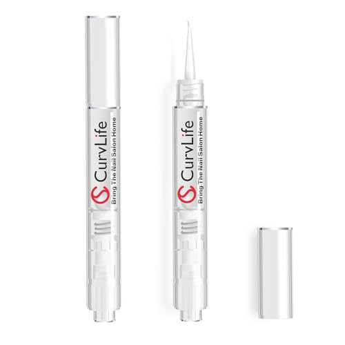 Curvlife  3 In 1 Nail Glue Remover Pen Nail Glue Remover For Press On Nails Click&Remove Pen Design Not For Gel Polish Base Coat For Fake Nails Debonder Adhessive Remover Acetone- 2Pcs5Ml