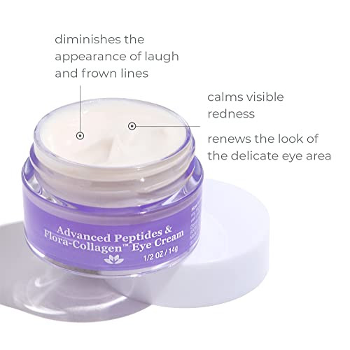 Derma E Advanced Peptides And Vegan Flora-Collagen Eye Cream Ãƒ¢Ã¢Š¬Ã¢‚¬Å“ Double Action Collagen Eye Cream With Peptide Complex Ãƒ¢Ã¢Š¬Ã¢‚¬Å“ Firming & Hydrating Under Eye Treatment Ãƒ¢Ã¢Š¬Ã¢‚¬Å“ All Natural Moisturizer Cream 0.5Oz