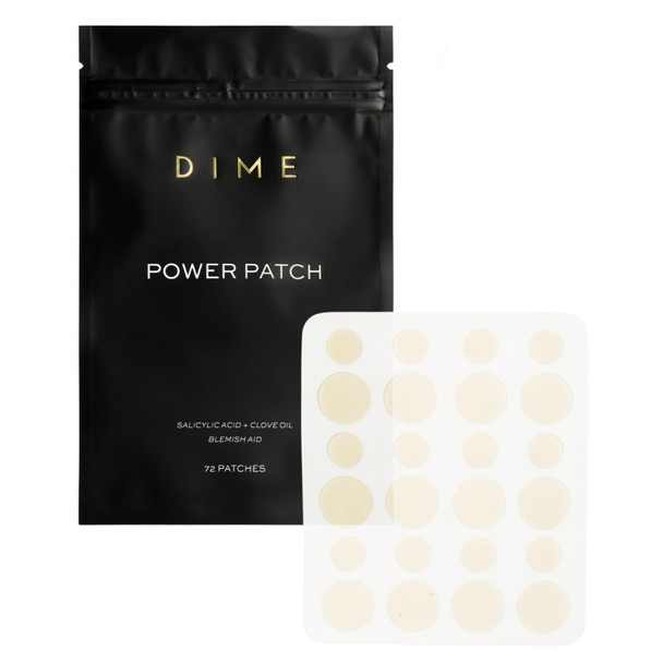 Dime Beauty Power Patch 72 Count - Hydrocolloid Pimple Patches Zit Spot And Blemish Aid With Salicylic Acid Vitamin A And Clove Oil
