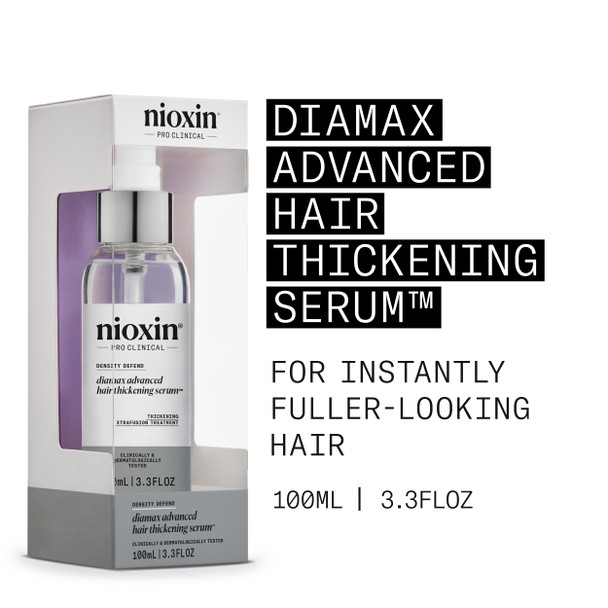 Nioxin Density Defend Diamax Advanced Hair Thickening Serum With Caffeine Niacinamide and Panthenol For Thicker Fuller-Looking Hair 3.38 Fl oz