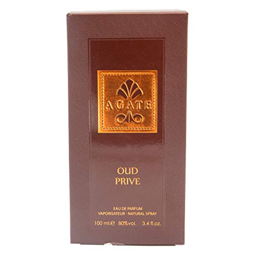 Dumont Agate Oud Privie - Eau De Parfum - 3.4Oz - Unisex Perfume Body Spray For Men & Women - Vanilla Safron Cloves Arab Scent - Long Lasting Cologne Mist & Body Spray - For Him & Her