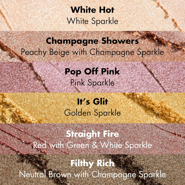 E.L.F. Fine As Fleck Glitter Eyeshadow Long-Lasting Sheer Eye Makeup With A Shimmer Finish Smooth Formula Vegan & Cruelty- Champagne Showers