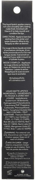 E.L.F. Cosmetics Liquid Matte Lipstick Highly Pigmented Quick Drying & Smudge Proof Nourish & Soften Diamond-Shaped Wand Berry Sorbet