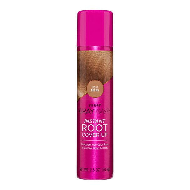 Everpro Gray Away Instant Root Cover Up Spray 2.5Oz - Light Brown