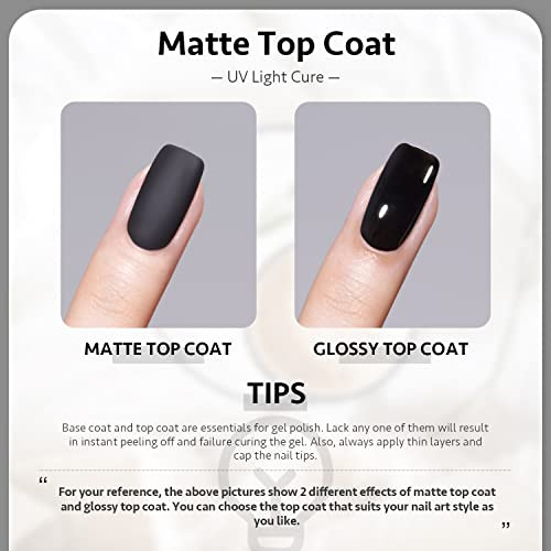 Gaoy Matte Gel Top Coat For Gel Nail Polish 16Ml No Wipe Matte Finish For Long Lasting Uv Light Cure Nail Art Diy
