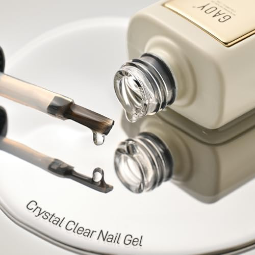 Gaoy Clear Builder Gel For Nails 16Ml Nail Strengthener In A Bottle Self-Leveling Hard Gel Soak Off Long Lasting Uv Light Cure
