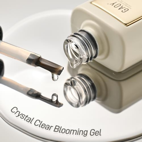 Gaoy Blooming Gel Nail Polish 16Ml Clear Blooming Gel Spreading Effects Soak Off Uv Light Cure For Nail Art Diy