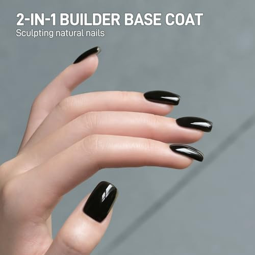 Gaoy Clear Builder Base For Gel Nail Polish 16Ml Rubber Base Builder Gel Nail Strengthener For Natural Nails Soak Off Long Lasting Uv Gel