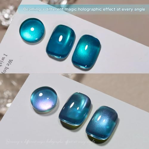 Gaoy Glitter Cat Eye Gel Nail Polish Set With Matte Gel Top Coat
