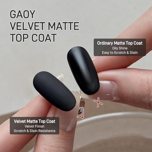 Gaoy Matte Gel Top Coat For Gel Nail Polish 16Ml Velvet Matte Finish For Long Lasting Uv Light Cure Nail Art Diy