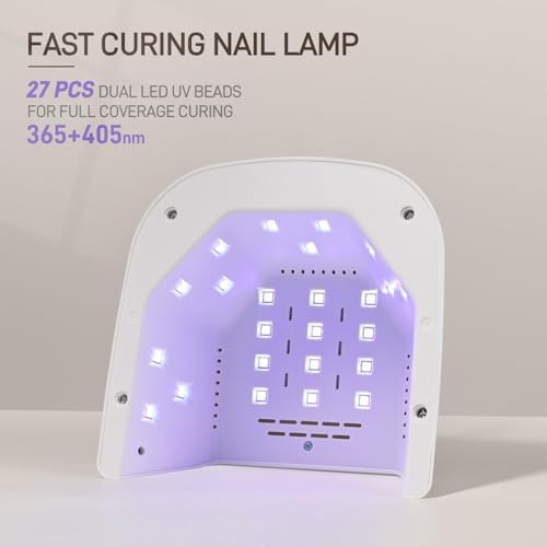 Gaoy Uv Nail Lamp Fast Curing Uv Light For Gel Nails With Automatic Infrared Sensor And 4 Timers Professional Salon Or Manicure Art At Home White