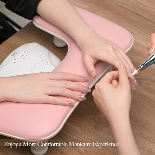 Gaoy Nail Arm Rest For Nails Tech Nail Hand Rest For Manicure At Home Salon Nail Rest Stand For Clients Pink