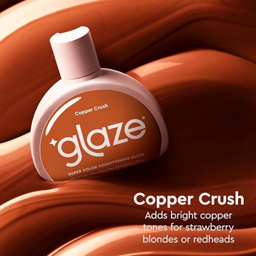 Glaze Copper Crush Super Color Conditioning Gloss 6.4Fl.Oz & Glaziplex Super Bond Repair Hair Treatment 120Ml. 4-In-1 Deep Conditioning Hair Mask