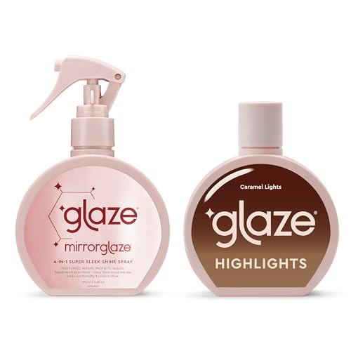 Glaze Hair Shine Bundle Ãƒ¢Ã¢Š¬Ã¢‚¬Å“ Super Gloss Caramel Lights Color Conditioning Gloss & Mirror 4-In-1 Super Sleek Shine Spray Ãƒ¢Ã¢Š¬Ã¢‚¬Å“ For Brown Hair With Highlights