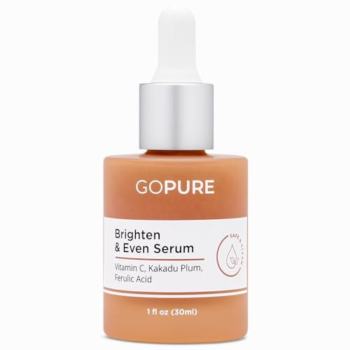 Gopure Actives Vitamin C Serum - Brightening Serum With Vitamin C And Ferulic Acid Face Moisturizing And Anti-Aging Benefits Improves Skin Discoloration And Visibly Reduces Dark Spots - 1 Fl Oz