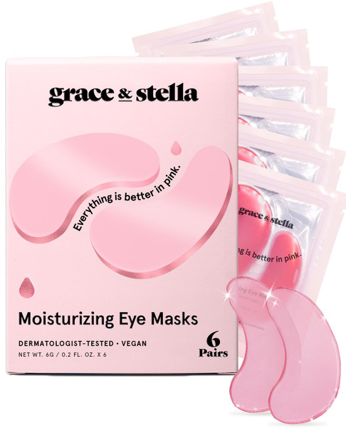 Grace & Stella Under Eye Patches (12 Pairs) Eye Masks For Puffy Eyes And Dark Circles - Stocking Stuffers For Teen Girls Christmas S For Women White Elephant S Birthdays Holidays - Vegan