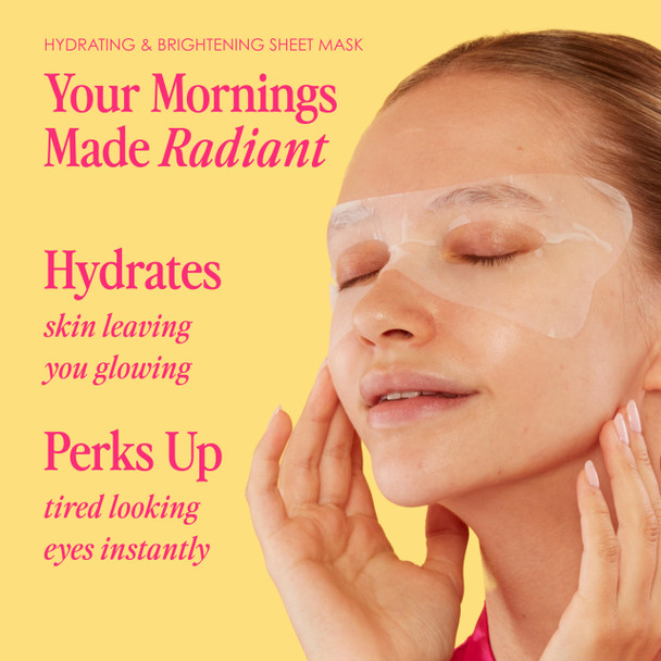 Grande Cosmetics Grandeglow Up Sheet Mask Set - For Hydrated Brighter-Looking Eye & Brow Areas (5 Count)