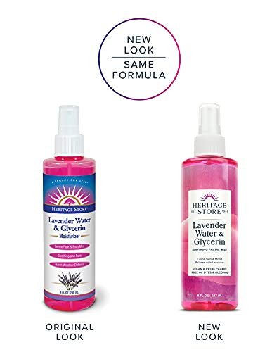 Heritage Store Lavender Flower Water & Glycerine Benefits Skin Hair & More Aromatherapy Mist Spray 8 Oz