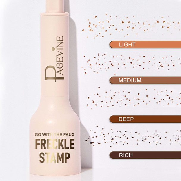 Hongchengsm Faux Freckle Stamp Pen  Liquid Fake Freckles Makeup Tool Fake Freckles Stamp Air Cushion Long Lasting Waterproof Quick Dry Freckles Stamp Pen For Natural Sunkissed Makeup (Espresso)