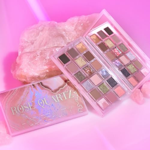 Huda Beauty Rose Quartz 18 Eyeshadow Palette | Buy at Kiwla | Free