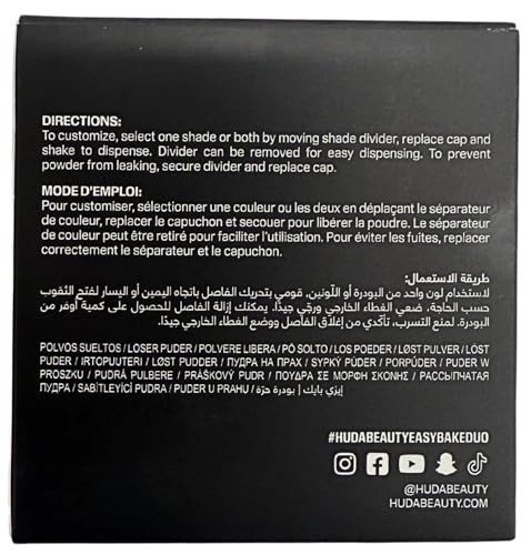 Huda Easy Bake Duo Loose Powder Set Ãƒ¢Ã¢Š¬Ã¢‚¬Å“ Pink Pumpkin (Pink Velvet Cookie/Pumpkin Pie) Ãƒ¢Ã¢Š¬Ã¢‚¬Å“ 2 X 6.5 G / 2 X 0.22 Oz.