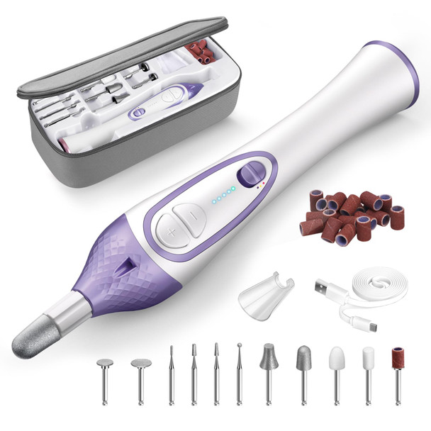 Iston 36-Piece Professional Manicure Pedicure Kitelectric Nail File Set With 11Pcs Nail Drill Bitscordless Electric Nail Drill Machinenail Grinder For Thick Toenail Pedicure Tools For Feet Hand