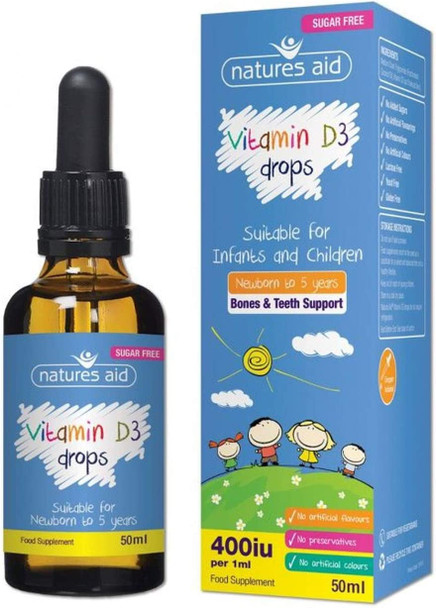 (12 Pack) - Natures Aid - Vitamin D3 400iu Drops | 50ml | 12 Pack Bundle