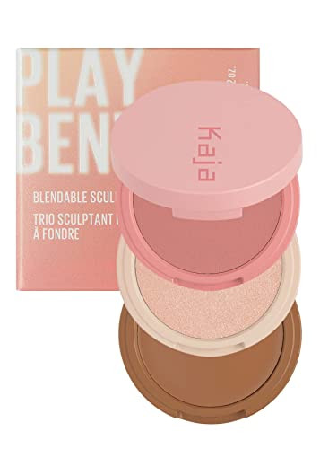 Kaja 3-In-1 Blendable Sculpting Trio - Play Bento 01 Butter Up + Dewy Bar - Creamy Multi-Stick Blusher & Lip Balm 06 Grapefruit Gelato 10G Bundle