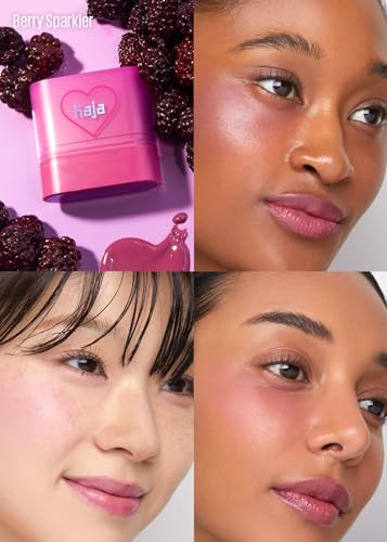 Kaja Dewy Bar - Creamy Multi-Stick Blusher & Lip Balm 01 Berry Sparkler10G + Juicy Glass Lip Oil 01 Rose Hip Spritz Bundle