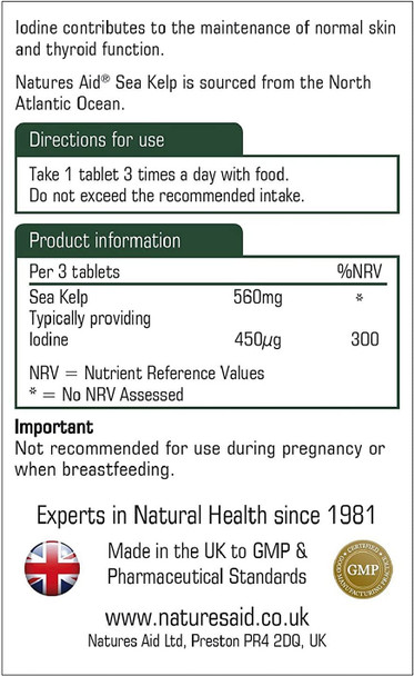 (4 Pack) - Natures Aid - Sea Kelp 187mg | 180's | 4 Pack Bundle