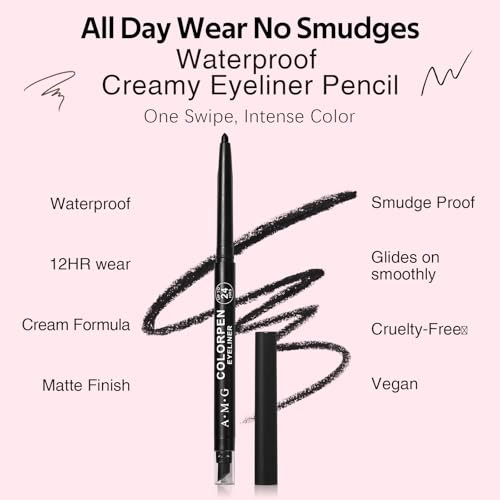 6 Pack Waterproof Eyeliner Pencils For Women Smudge Proof Long Lasting Retractable Gel Eyeliner Set For Precise Definition Easy Application Cruelty