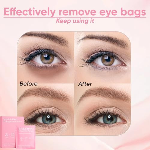 Knjofly Collagen Eye Patches Deeply Hydrating Anti-Wrinkle Eye Mask Eye Patches For Puffy Eyes And Dark Circles (2 Box)