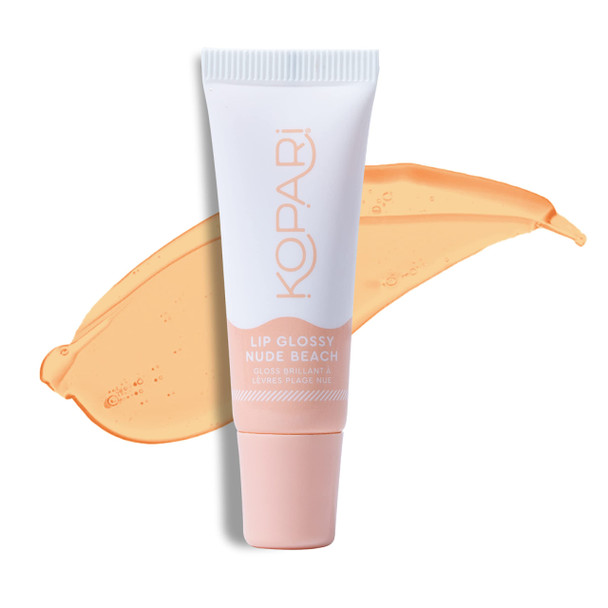 Kopari Coconut Lip Glossy - Clear Lip Oil Gloss Sheer Non Stick Gloss Hydrating And Moisturizing Infused With Shea Butter & Squalane Clear
