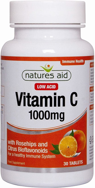 (6 Pack) - Natures Aid - Vitamin C 1000mg Low Acid | 30's | 6 Pack Bundle