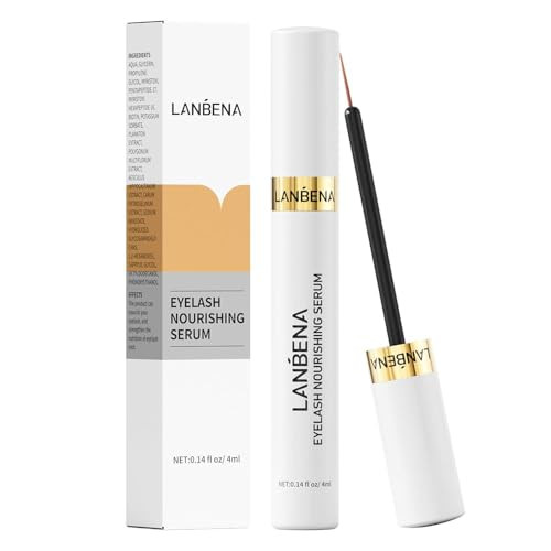 Lanbena Eyelash Growth Serum Advanced Eyelash Treatment - Natural Formula For Fuller Lashes Supports Lash Strength & Healthy Appearance 4Ml