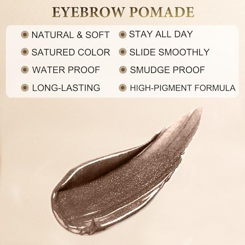 Lavone Eyebrow Pencil Makeup Kit For Eyebrow Makeup Make Up Brow Kit With Waterproof Brow Pencil Eyebrow Pomade Powder Puff And Dual-Ended Eyebrow Brush -Brunette