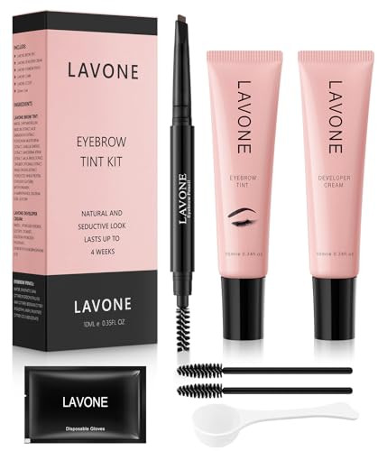Lavone Eyebrow Color Kit With Brow Color & Eyebrow Pencil 2-In-1 Natural Effects Eyebrow Makeup Set Easy & Safe To Use 10Ml - Blonde