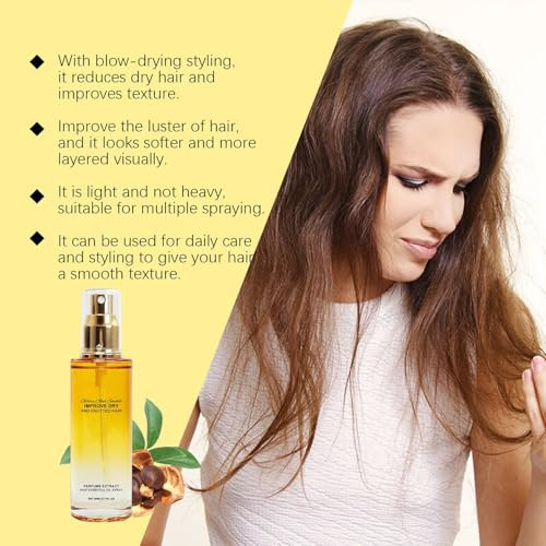 Loyotice Conditioning Oil Spray Scalp & Hair Strengthener Leave-In Hair Conditioning Oil With Jojoba Oil And Shea Butter Scented Hair Oil Spray Improve Dry And Frizzy 80Ml