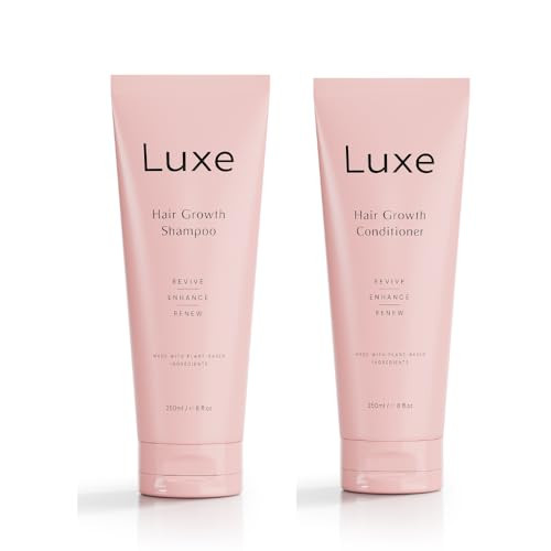Luxe Cosmetics - Hair Growth Combo - Shampoo + Conditioner -Plant-Based Bodyworks Formula For Thicker Fuller Hair Every Day Shampoo For Shinier Hair