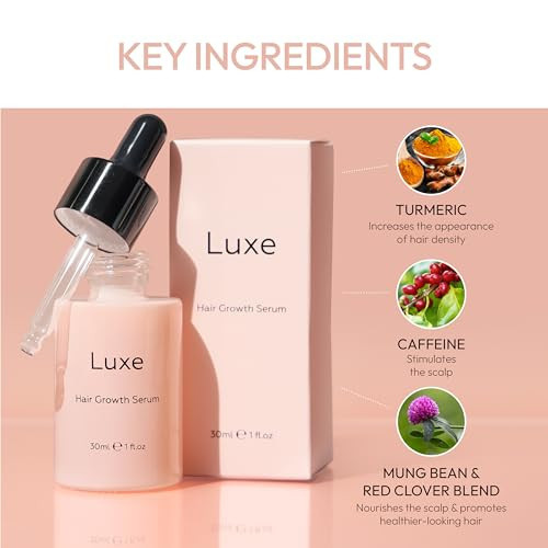 Luxe Cosmetics Hair Growth Serum (30Ml) Advanced Formula For Hair Growth Product For Women - Supports Thicker Fuller And Shinier Hair - Premium Scalp Serum For Dry Scalp