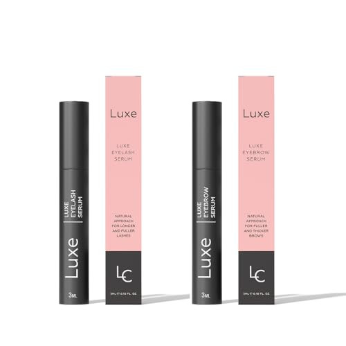 Luxe Cosmetics - Serum Bundle - Eyelash & Eyebrow Serum - Visible Results In 4 Weeks - Restore Natural Growth & Reduce Hair Loss - Vegan & Cruelty-