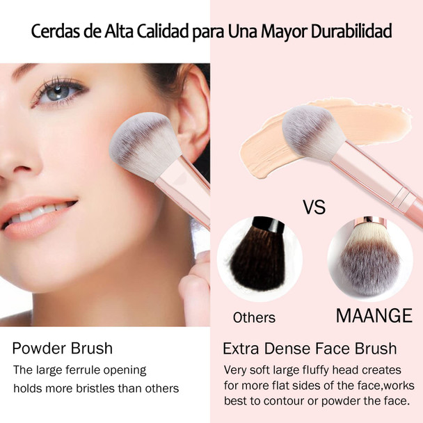 Makeup Brushes Maange 20Pcs Makeup Brush Set Premium Synthetic Foundation Face Powder Blush Concealers Make Up Brushes Sets With  Boxãƒ¯Ã‚¼Ã‹ Pink)