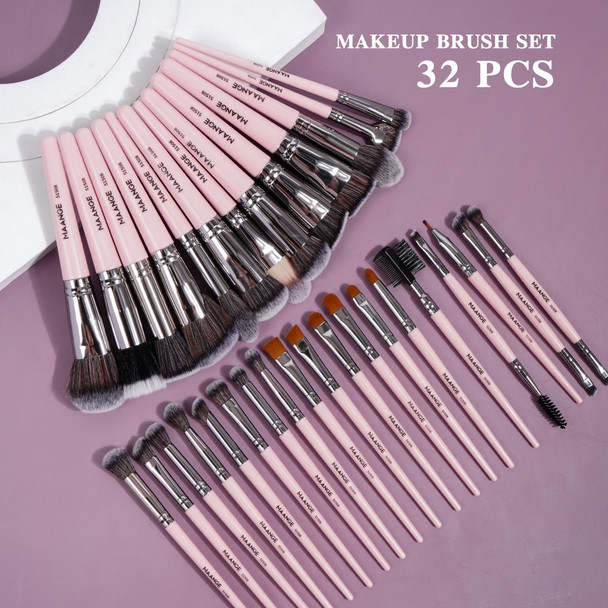Maange Makeup Brushes 54 Pcs Makeup Tool Set Multi-Functional Makeup Kit Premium Synthetic Brush Make Up Brushes Set For Women Girl (Black 54 Pcs)