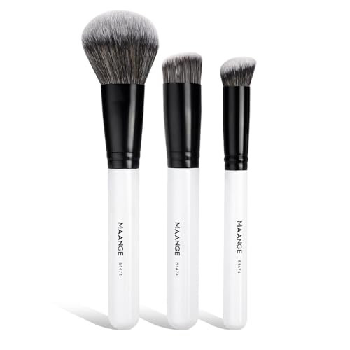 Maange 3 Pcs Foundation Contour Conceal Brush Set Makeup Brushes Womenãƒ¢Ã¢Š¬Ã‹Å“S Blending Brushes Professional Face Brush Set Toolsfor Blending Setting Buffing With Liquid Cream And Powder Cosmetic