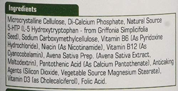 Natures Aid 5-Htp Complex With Avena Sativa, Vitamin B Complex To Support Nervous System Function, 60 Tablets