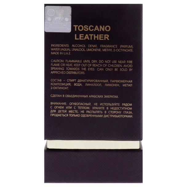 Maison Alhambra Alhambra Toscano Leather 2.7 Eau De Parfum Spray For Men